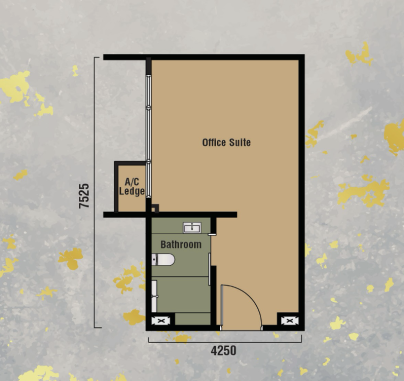 Branniganz Suites Layout Plan Type D 344sft (Studio)- Exsim Bukit Bintang